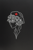 Broderie pentru uniforme medicale „Nurse Floral Profile” – Design elegant si profesional